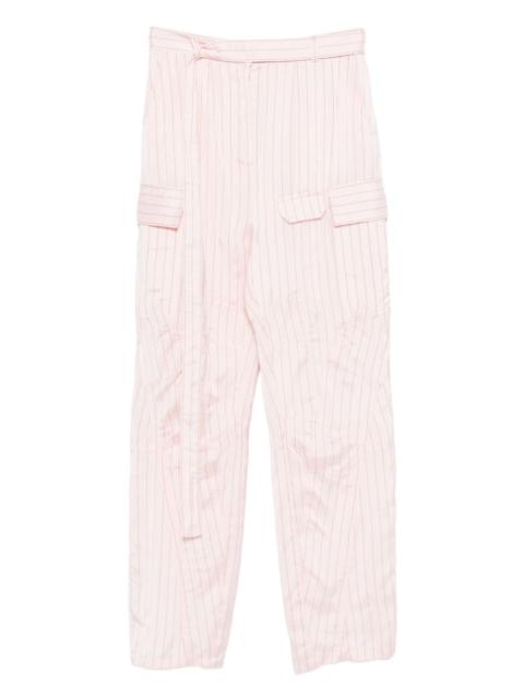 FERRAGAMO pinstripe-pattern cargo-pocket trousers