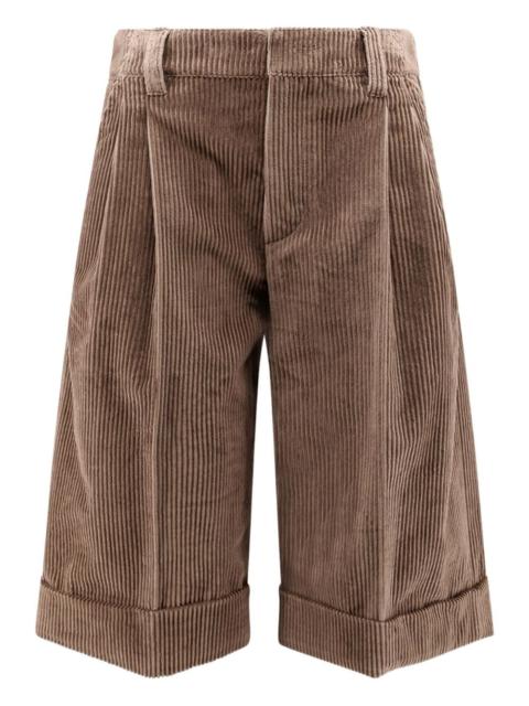 Brunello Cucinelli pleated corduroy shorts