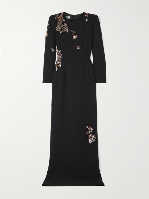 Dries Van Noten Embellished Crepe Gown