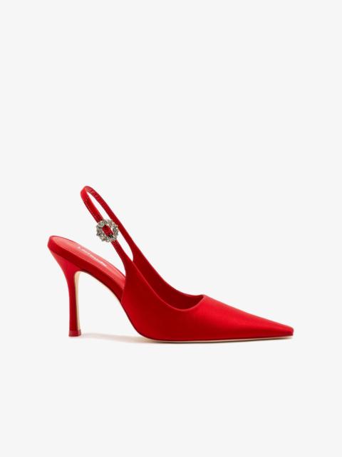 Carine Pump In Cherry Satin
