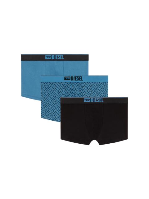 Diesel THREE-PACK OF STRETCH COTTON TRUNKS WITH MONOGRAM