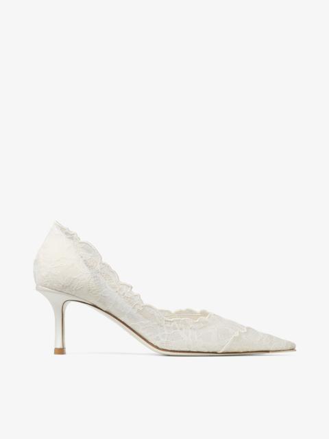 JIMMY CHOO Faiz Pump 65 Ivory Jimmy Choo Lace Pumps