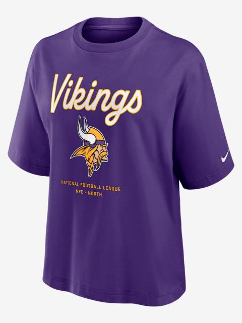 Nike Minnesota Vikings Essential Script Boxy Women's Nike NFL T-Shirt