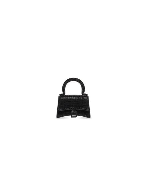 BALENCIAGA hourglass mini handbag with chain and rhinestones
