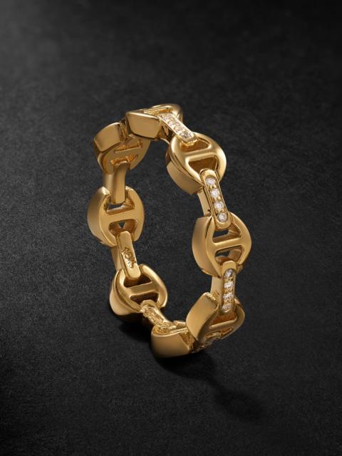 HOORSENBUHS® Dame Tri-Link 18-Karat Gold Diamond Ring