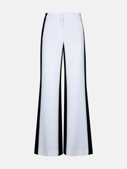 TWO-TONE POLYESTER BLEND TROUSERS