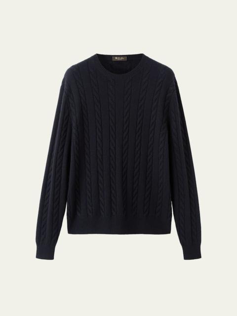 Loro Piana Men's Cedar Cashmere Crewneck Sweater