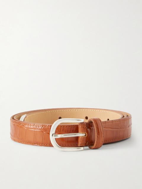 mfpen Occasion 2cm Croc-Effect Leather Belt