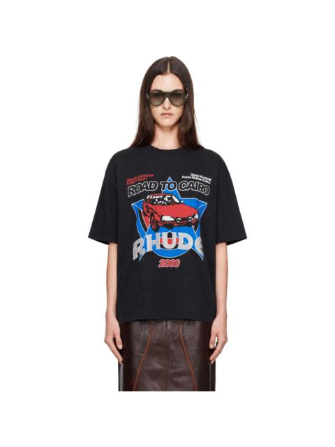 Rhude Black 'Road To Cairo' T-shirt