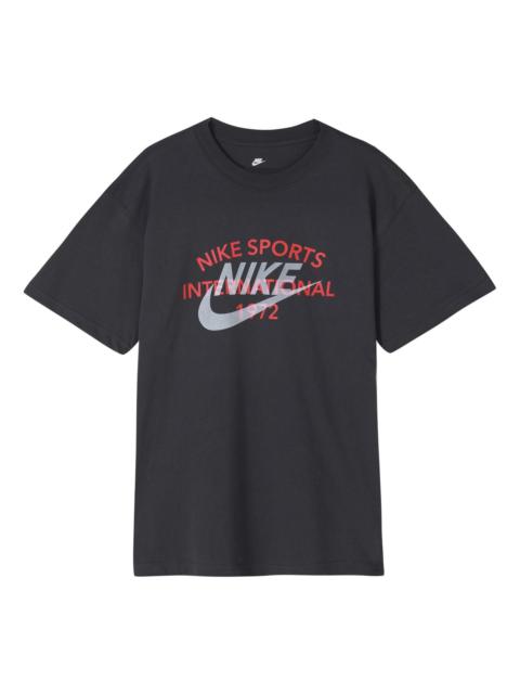 Nike Men's Nike Sportswear Circa Hybird S/S Tee Logo Printing Round Neck Short Sleeve Gray DR8007-060