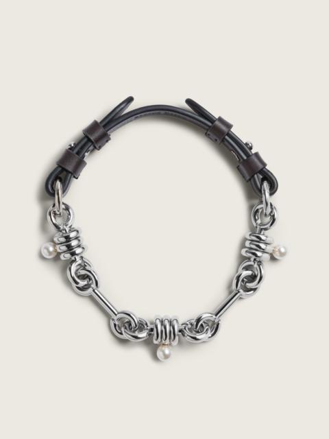 Simone Rocha Bridle Stacked Link Pearl Chain Necklace