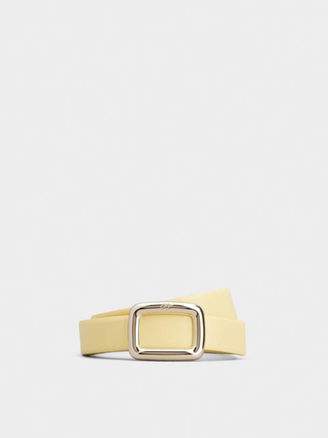 Viv' Choc Metal Buckle Belt in Leather