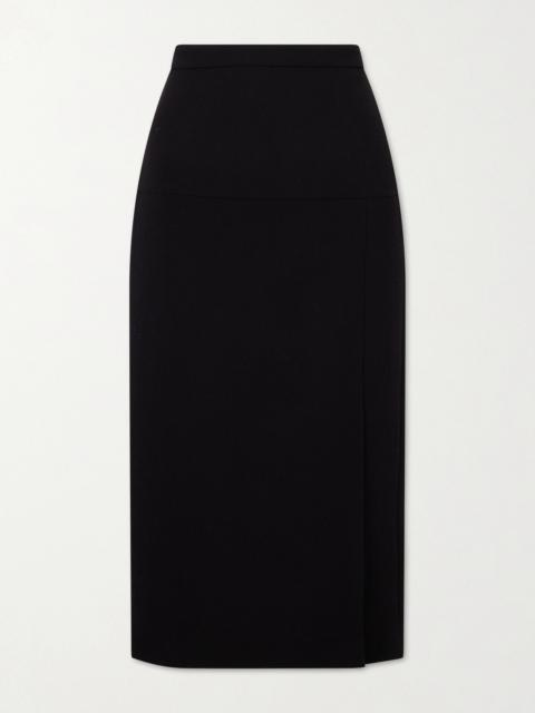 Valentino Virgin Wool-crepe Midi Skirt