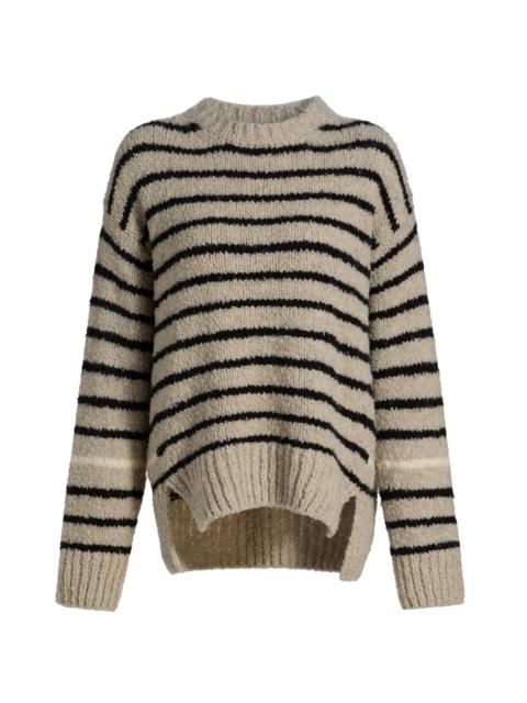 Proenza Schouler Women's Leonie Striped Wool Sweater - Dark Grey Multi