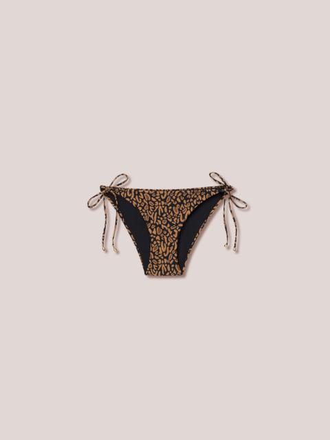 Nanushka JULIE - Matte stretch bikini briefs - Brown ocelot
