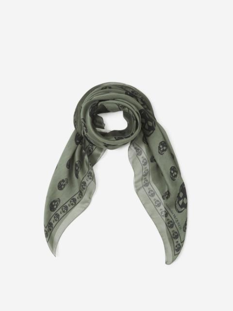 CLASSIC SILK BLEND SKULL SCARF