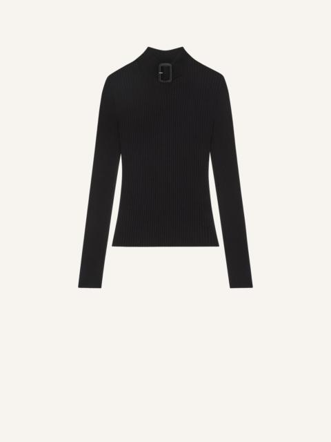 courrèges BUCKLE RIB KNIT SWEATER