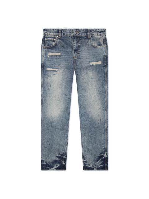REPRESENT R3 DISTRESSED BAGGY DENIM - BLUE/CREAM