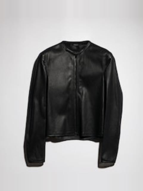 GUCCI Perforated stretch leather zip jacket