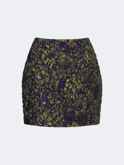 Balmain Cloqué jacquard miniskirt