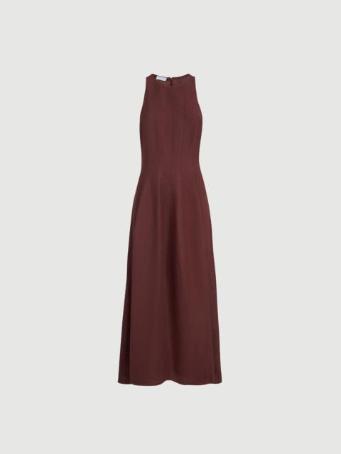 Brunello Cucinelli Viscose and linen fluid twill dress