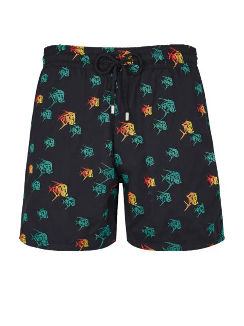 Men Swim Trunks Embroidered Piranhas - Limited Edition