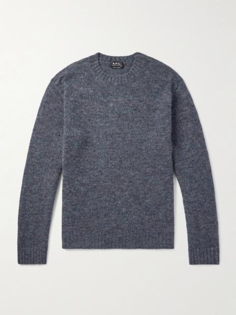 A.P.C. Lucas Brushed Knitted Sweater Gray