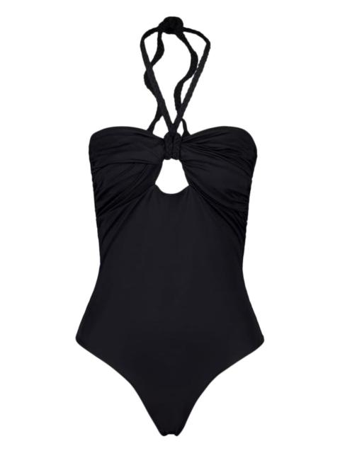 Johanna Ortiz braided-strap halterneck swimsuit