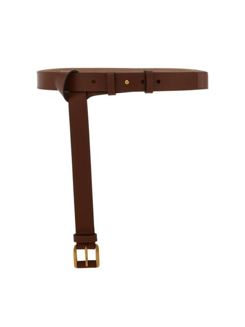 MICHAEL KORS COLLECTION Kaitlin Leather Belt brown