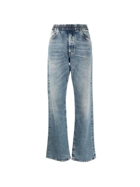 elasticated-waistband jeans