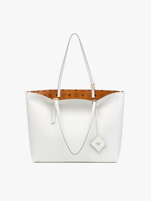 Himmel Shopper in Embossed Logo Leather