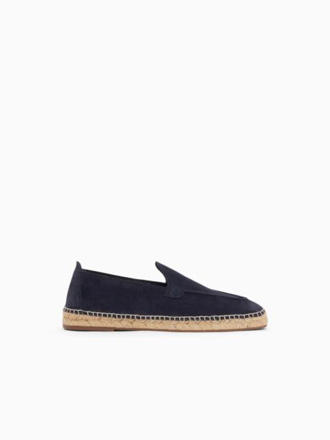 EMPORIO ARMANI VELOUR SUEDE ESPADRILLES