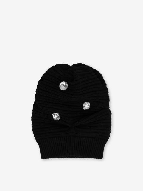 Moschino KNITTED HAT WITH STONES