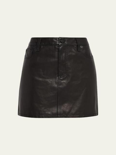 Alice + Olivia Joss Leather Mini Skirt