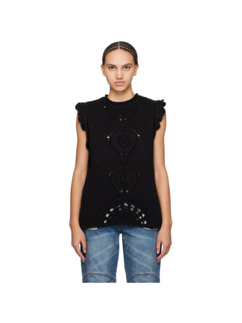 Andersson Bell Black Marlen Flower Vest