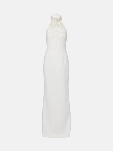 REBECCA VALLANCE Bridal La Peregrina crêpe gown