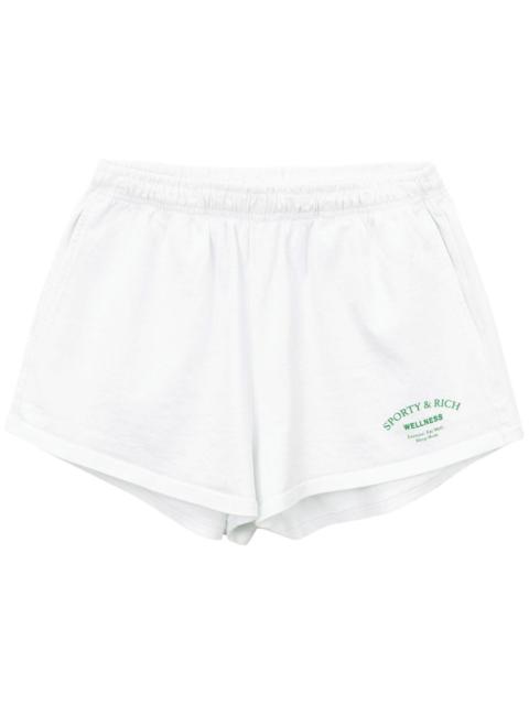 Sporty & Rich logo-print cotton shorts