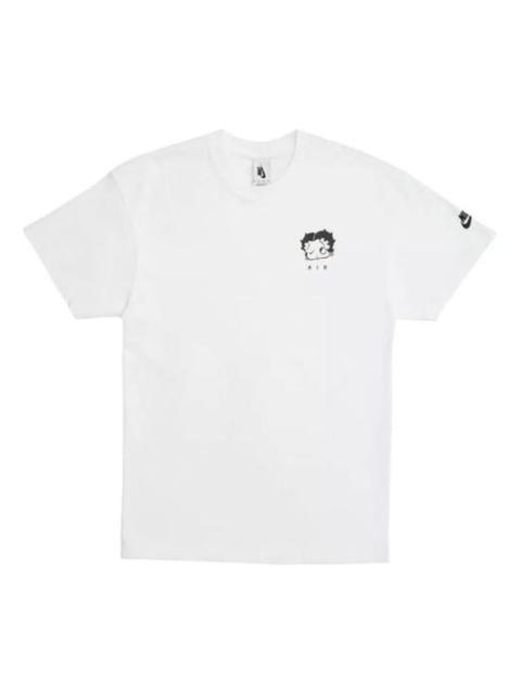 Nike Nike x Olivia kim Crossover Series Printing Sports Round Neck Short Sleeve White CT3093-100