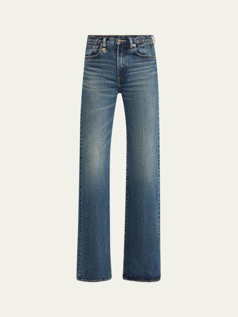 R13 Charlotte Straight Mid-Rise Jeans