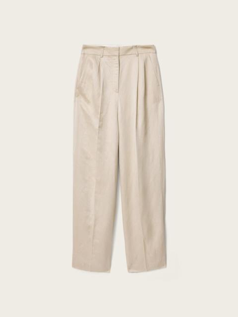 ALLSAINTS HELENA TAILORED WIDE LEG LINEN BLEND PANTS