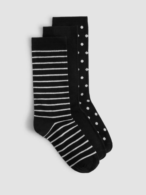 EILEEN FISHER Cotton Trouser Sock 3-Pack