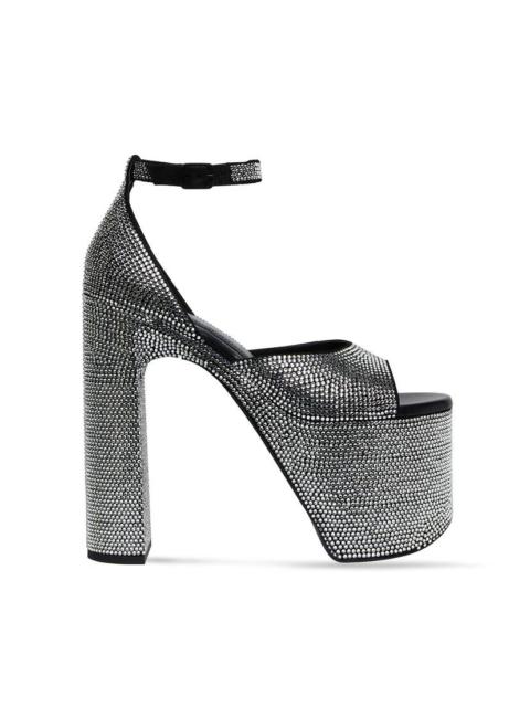 【関税込み】Balenciaga ブラック Camden 160 ヒールサンダル BALENCIAGA Camden crystal-embellished leather platform