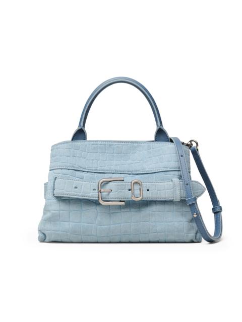 Marc Jacobs Women's The Dakota Small Croc Suede Satchel Bag - Blue Mist