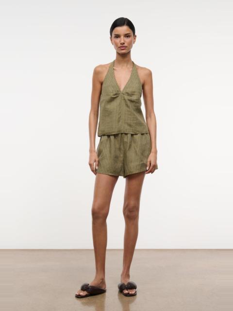 STAUD STAUD PADDLE LINEN SHORT PORTO STRIPE