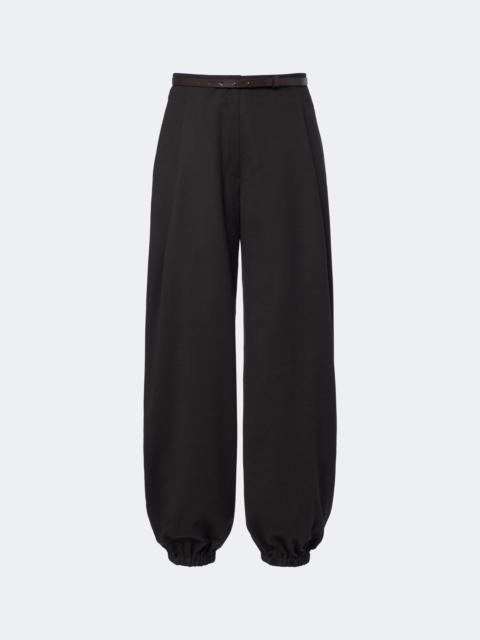 Max Mara Belted wool-blend wide-leg pants