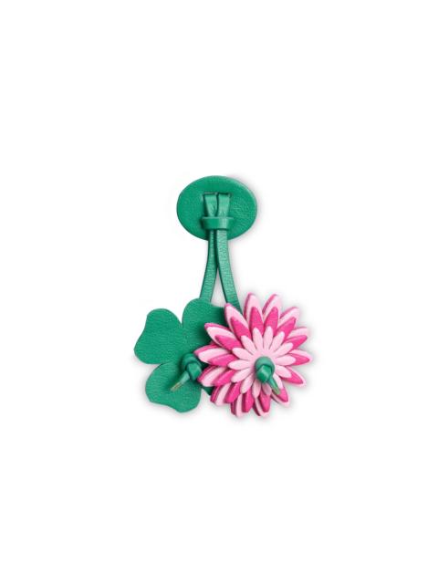 Santoni Green and pink leather Santoni Flora Luck tassels