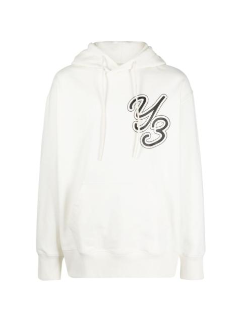 Y-3 logo-print organic cotton hoodie