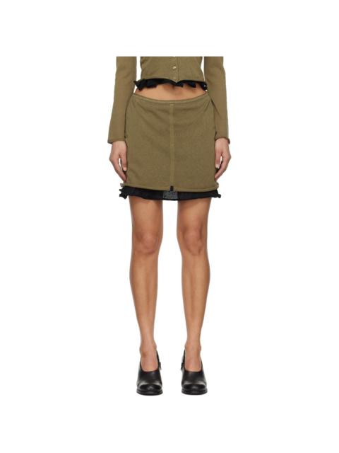 ECKHAUS LATTA Brown Veil Miniskirt