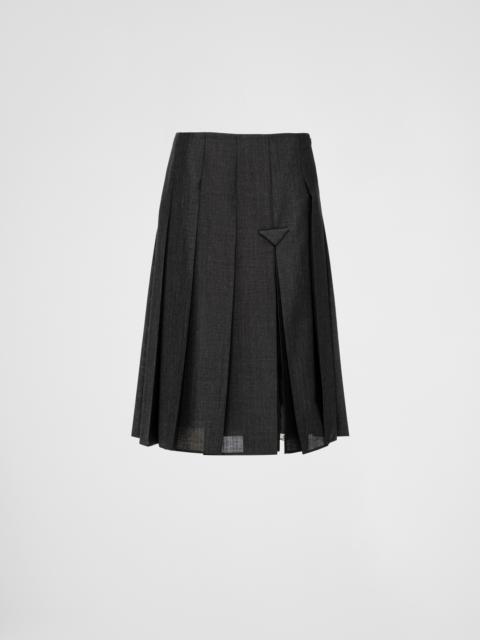 Prada Pleated wool skirt | REVERSIBLE
