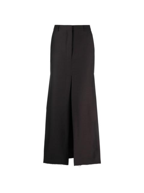 Lanvin A-line slit maxi skirt